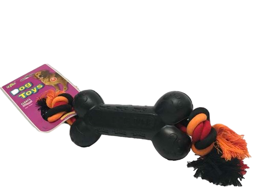 משחק עצם גומי שחור+חבל